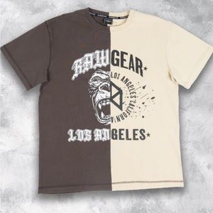 Mens Rawgear Split Tee Medium NWOT